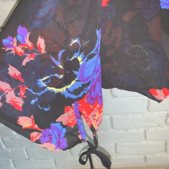 Intimately Free People Multi Colored Lacy Floral Bodysuit Dress Size Small - Picture 5 of 8